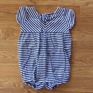 Tea Collection Sailor Stripe Bubble Romper